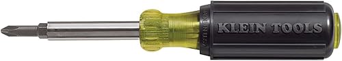 Klein Tools 32476 Destornillador multibroca 5 en 1 con 2 ranuras, 2 Philips, y 1 punta de destornillador de tuerca