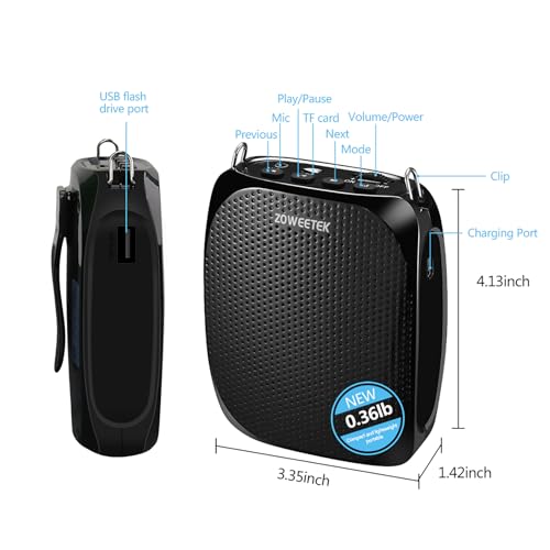 ZOWEETEK-Original-Voice-Amplifier-for-Teachers-with-2-Microphones-Wireless-Voice-Amplifier-Microphone-Headset-Portable-Speaker-Megaphone-for-Classroom-Training-Teaching-Yoga-Meeting-Speech