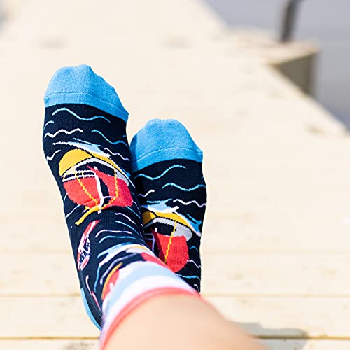 Lavley - I'd Rather Be - Men's Novelty Socks - Fun Dress Socks For Work (Fishing Hunting Racing Football Golf Ski)