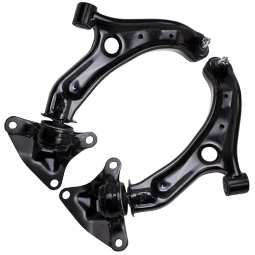Image of Detroit Axle - 8pc Front End Kit for 2009-2014 Honda Fit, 2 Lower Control Arms with Ball Joint 2 Sway Bars 4 Inner Outer Tie Rods 2010 2011 2012 2013 Replacement Suspension Kit
