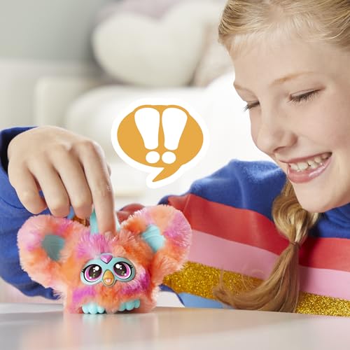 Furby Furblets Mini Friend, Summer Chill Music, Speaks Only Furbish, Electronic Plush Toys for Girls & Boys, Interactive Pets, Easter Basket Stuffers, 6+ (Ree-Mix)
