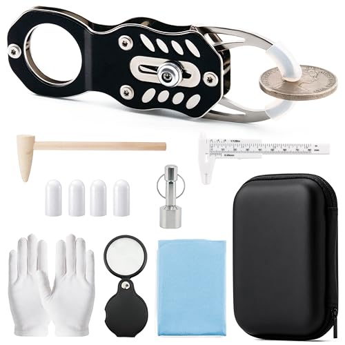 Moonzdudu Coin Ping Tester Kit Pocket Pinger for Gold & Silver Coin Resonance Testing and Size Verification