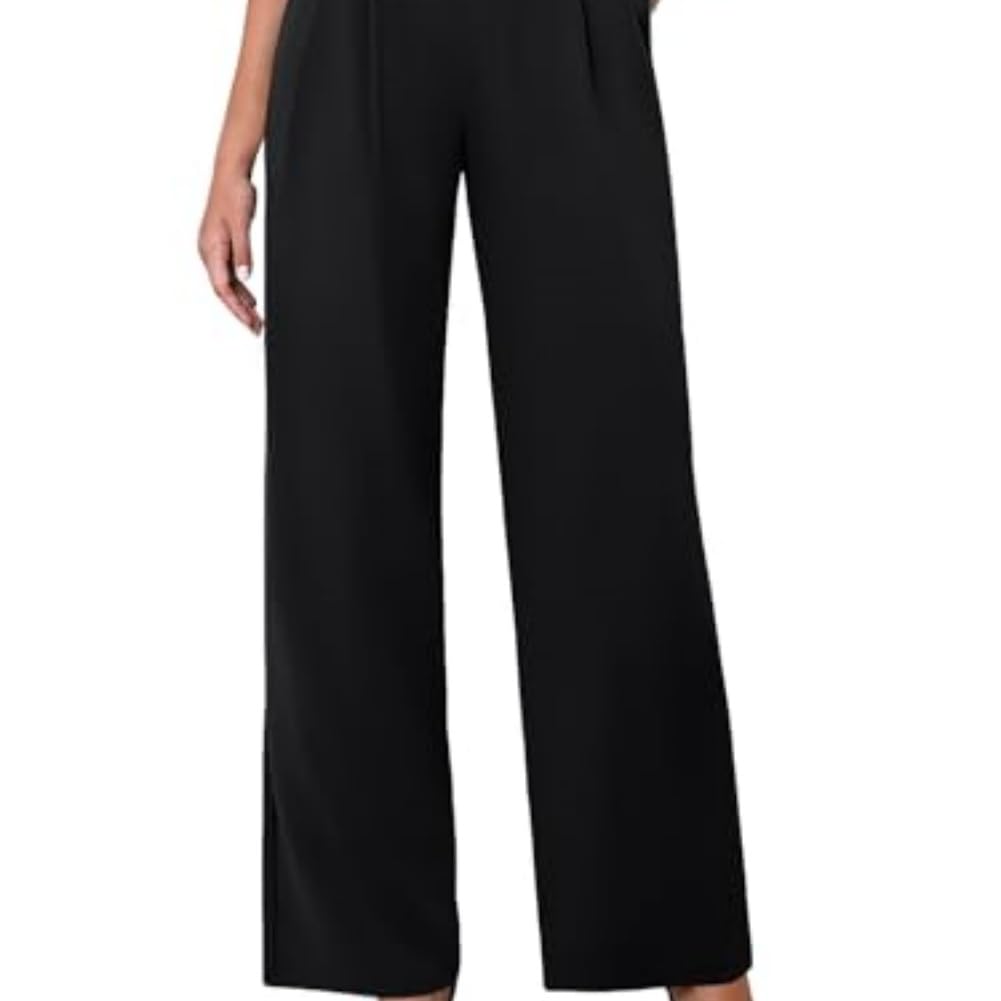 Generisch Damskie spodnie do garnituru, legginsy biznesowe, bootcut-Pull-On, joga, praca z kieszeniami