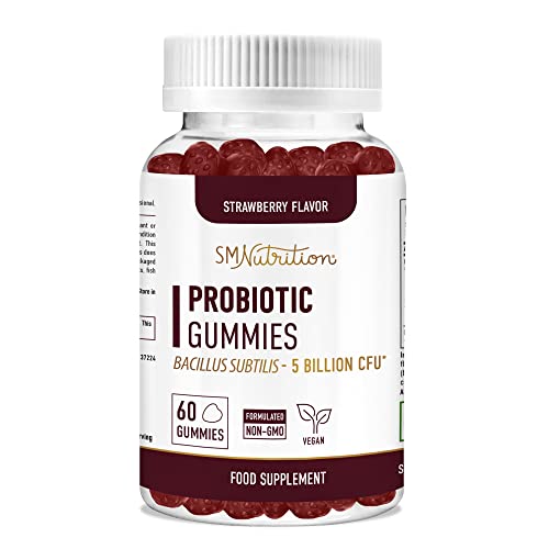 Adult-Probiotic-Gummies-5-Billion-CFU-Adult-Gummy-Probiotics-for-Digestive-Health-Immune-Support-Hardy-Bacillus-Subtilis-Strain-Strawberry-Flavor-Gluten-Free-Vegetarian-60-Gummies