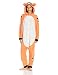 Planet Sleep Women's Hooded Animal Onesie Back Flap, Orange Tiger, OS