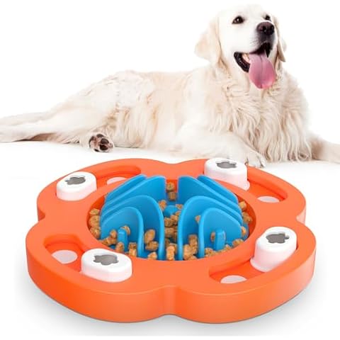 Slow Feeder Dog Bowls,Dog Puzzle Toy,Interactive Dog Food Puzzle Feeder for Dry/Wet Food,Dog Enrichment Toys for IO Training & Mental Stimulating Cover