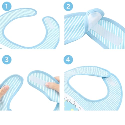 Littleforbig Cotton Waterproof Babydoll Printed Adult Bib with Adjustable Hook-and-Loop Fastener Closure - Little Dreamers Adult Bib3