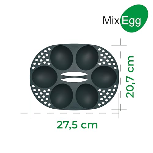 Wundermix - MixEgg® Eier Pochierer für Monsieur Cuisine • Eierpochierer für 6 Eier • Eierkocher Einsatz für MC Smart, Trend, Connect • Eier pochieren mit Monsieur Cuisine Dampfgaraufsatz