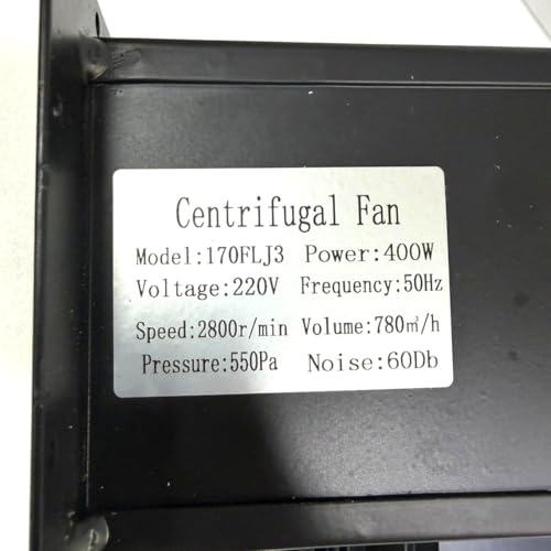 Image of ANM SALES 170-FLJ-3 Centrifugal Blower Fan, Squirrel Cage Fan, Ventilation Blower for Grow Tent Attic Kitchen Basement. Exhaust Fan Ventilation System (400 Watt)