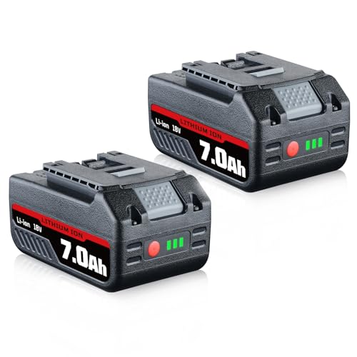 2 Pack BAT609 7.0Ah Replacement for Bosch 18V Battery BAT610G Compatible with Bosch Battery 18V Power Cordless Tools and Charger