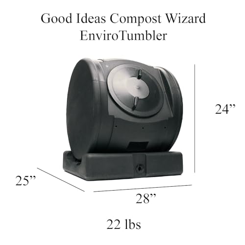 Good Ideas CWET-BLK Compost Wizard EnviroTumbler, Black