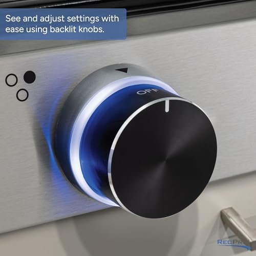 Image of RecPro RV Gas Cooktop, 3 Burner Stainless Steel, 6.5K BTU