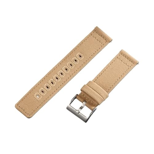 Bracelet de montre en toile de nylon robuste kaki de 20 mm