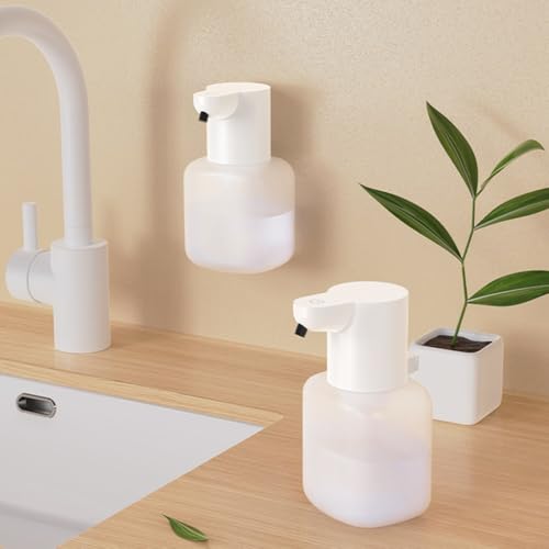 Distributeur de savon automatique, étanche IPX5, 500 ml, distributeur de savon liquide moussant sans contact avec 4 niveaux réglables, pour cuisine, salle de...