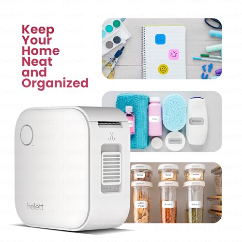 helett® HE24 Wireless Thermal Label Printer Connect iOS & Android Via Bluetooth| Ideal for Home,School,Office & Small Business with 600 mAh Inbuilt... - Image 7