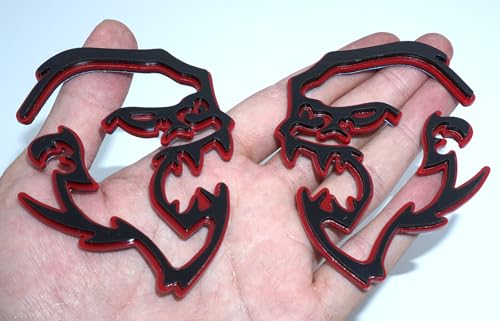 Image of 2Pc Gorilla Emblems 3D Badge Decal Sticker Fit for Universal Car Truck Motorcycles (Redline)