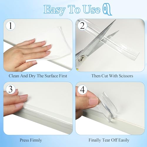 Image of Baby Proofing Corner Protector, 6.6ft(2M) Clear Edge Protector, Baby Proof Corners and Edges, Soft Corner Guards Pre-Taped Strong Adhesive, Corner Protectors for Furniture Wall Drawer Tables
