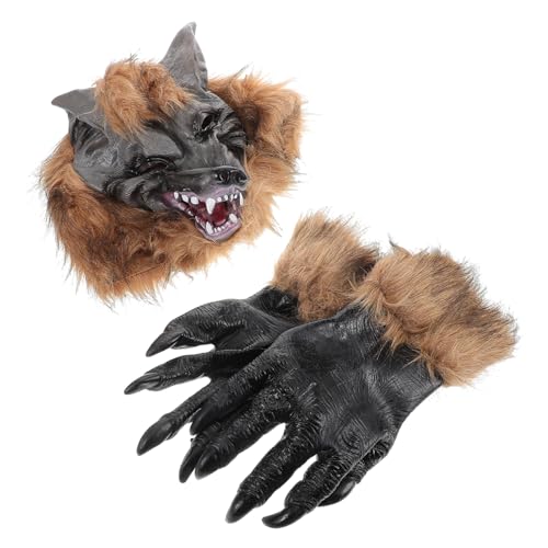 Masque de loup avec accessoires de costume de cosplay pour fete