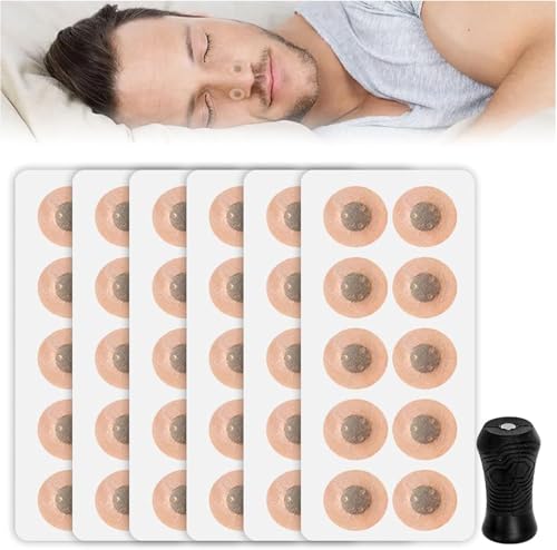 Bande Nasale Magnétique, 60 Pièces Efficace Puissant Aimant Nasal Strips, Aimant Anti Ronflement, Nose Strips Magnetic Améliore La Réduction du Ronflement Améliore la Qualité du Sommeil (Nior)