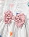 sweetabby Newborn Baby Girl Clothes Summer White Linen Dress Infant Ruffle Sleeve Heart Dresses Cute Princess Beach Sundress 2 Pieces Baby Outfit 0-3 Months