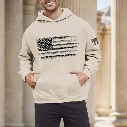 American USA Flag Hoodie for Men Patriotic Vintage Graphic Hooded Sweatshirts Long Sleeve Pocket Pullover Tops3