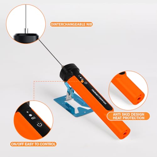 3 in 1 Foam Cutter Tool Kit, Up to 662 Degrees Fahrenheit Orange Foam Cutter Electric Foam Cutting Tool, Heated Foam Carving Knife Kit
