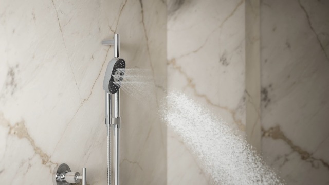 Regadera manual Kohler Statement® Oblonga de tres funciones, 1,75 gpm, cromada pulida miniatura 7