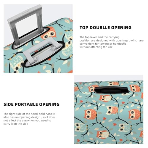 Luggage Cover Protector - Colorful Owl Cute Print Suitcase Covers for Luggage Fit 25-28 Inch Suitcase4