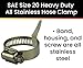Pro Tie 33525 SAE Size 20 Heavy Duty All Stainless Hose Clamp (Pack of 4), 13/16