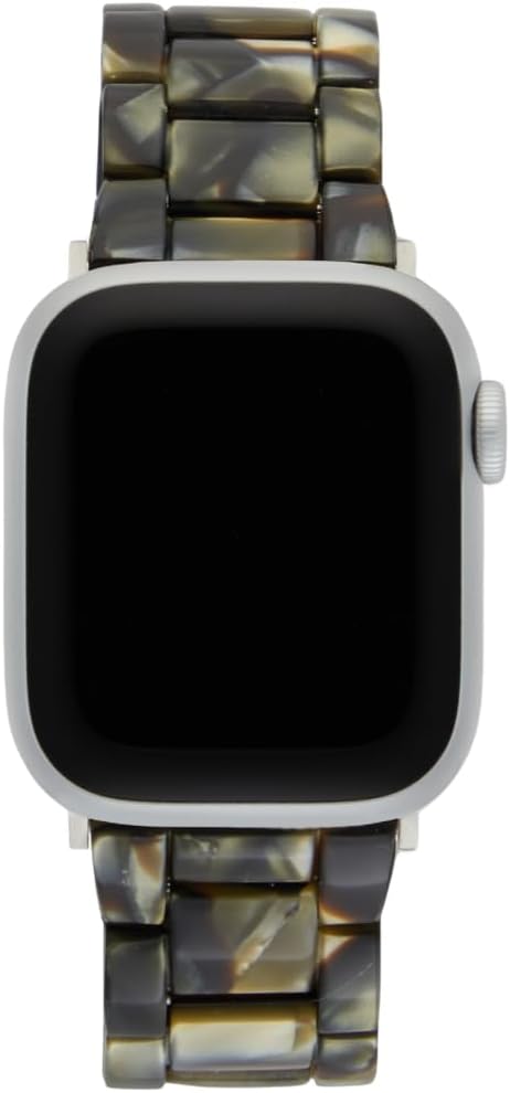 MACHETE Compatible with Apple Watch Band 38mm 40mm 41mm 42mm 44mm 45mm 49mm, Fashion Acetate Resin iWatch Band for SE Series 9/8/7/6/5/4/3/2/1 Ultra 2 1 Women Men (Midnight Horn)