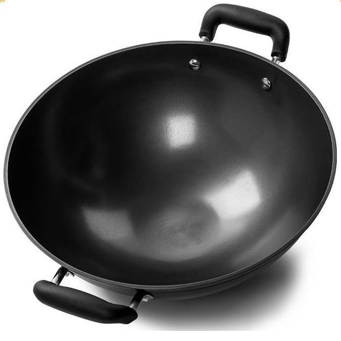 Wok chino sin recubrimiento fondo redondo 28 cm miniatura 4
