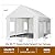 VIWAT Carport, 12x20 FT Heavy Duty Carport with Roll-up Windows, Portable Garage with Removable Sidewalls & Doors, Car Canopy with Enhanced Base for Car Boat Truck Motorcycle, White