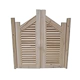Cafe Swinging Doors Unfinished Louvered Pine Saloon Swing Door with Auto Close Features Flush Style