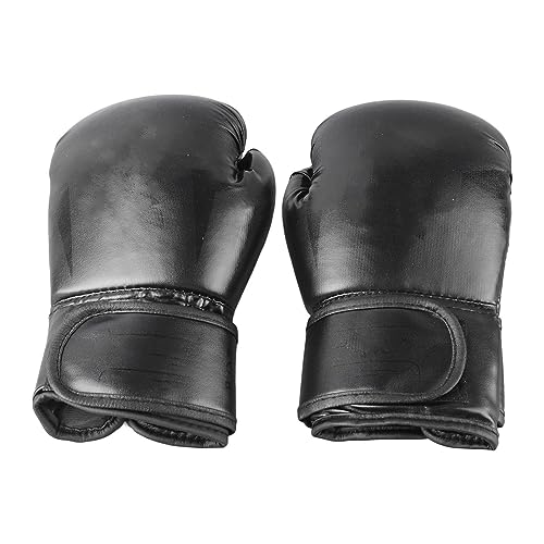 Gants de boxe MechKit en PU premium de qualité supérieure, modèle 8oz noir