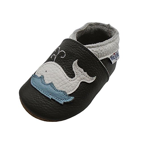 image for Mejale Cartoon Soft Sole Leather Baby Crib Shoes Infant Toddler Pre-Wa