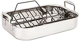 Le Creuset Stainless Steel Roasting Pan with Nonstick Rack, 14' x 10'