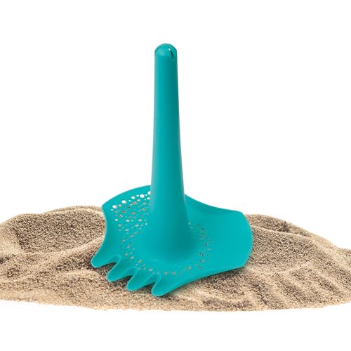 Quut Triplet (Lagoon Green) - All in One Rake, Shovel and Sifter Beach Toy