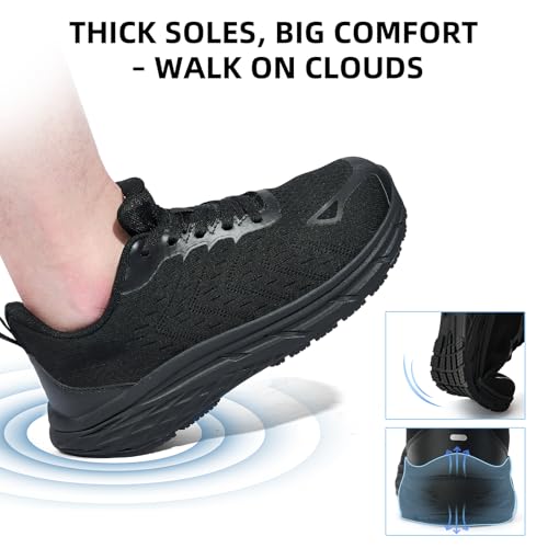 Wide Toe Box Shoes for Men - Wide Width Walking Shoes Comfortable Athletic Running Tennis Jogging Workout Gym Sneakers for Swelling Bunion Plantar Fasciitis Feet Non-Slip Rubber Sole4