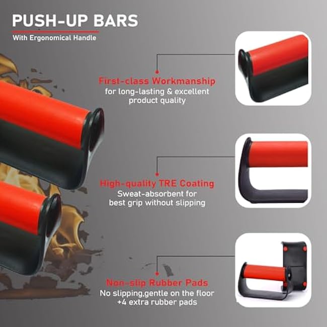 Portable Push Up Handles Bars,Strength Training Push Up Handle,Portable Calisthenics Bar for Home Gym Workout, Pushup Bar Calisthenics Equipment,Bearing capacity 300kg