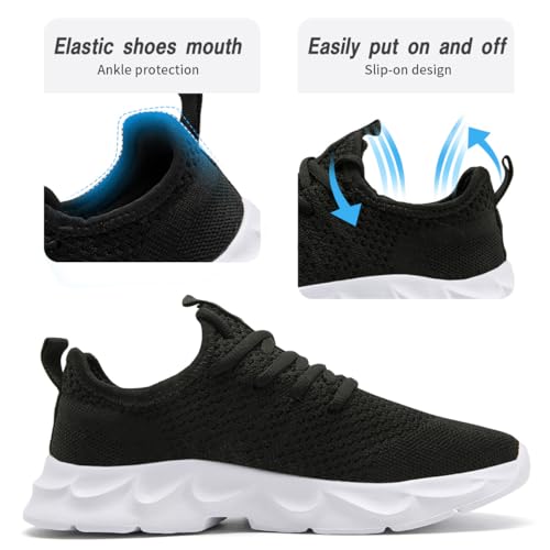 Image of DLWKIPV Womens Walking Shoes Slip On Sneakers Tennis Shoes Running Sport Workout Gym Shoes Athletic Non Slip Lightweight Breathable Fashion Casual Shoes for Travel Work