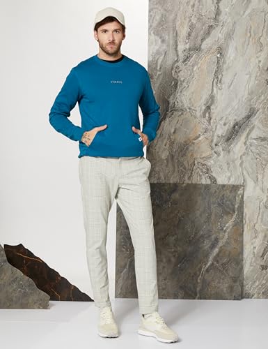 Image of Amazon Brand - Symbol Men Cotton Rich Light Weight Crew Neck Sweatshirt (Regular Fit) (Available in Plus Sizes)