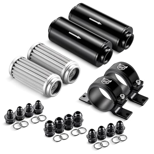 EVIL ENERGY 10 100 Micron Inline Fuel Filter Kit, Dual