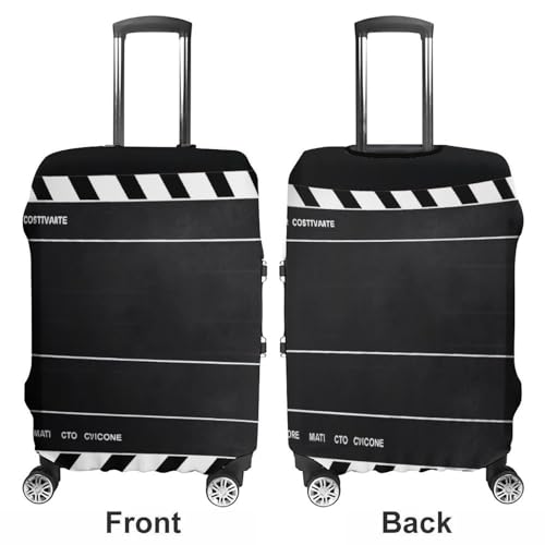 Classic Movie Clapboard Black Luggage Cover Elastic Suitcase Protector Case Anti-Scratch Washable Baggage Covers Protector For Traveling, Aircraft Consignment L3