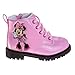Disney Minnie Mouse Girls Dress Ankle Boots - Fashion Side Zipper Combat Shoes for Girls - Pink 9 Toddler