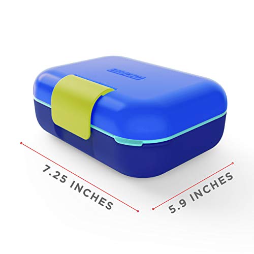 Zoku Neat Bento Jr. Kid's Lunch Box, Compact Two-Compartment Design, Leak-Proof Kid-Friendly Latch Closure - Image 2