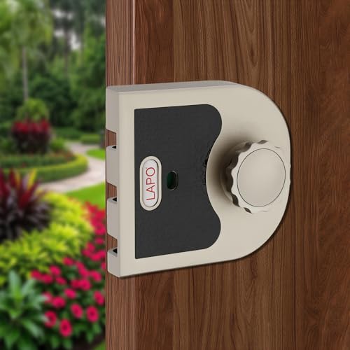 Image of LAPO Plum Lock, Vertibolt Ultra XL+, Deadbolt for Main Door, Left /Right-Handed Door, Inside Opening Door Lock with Reversible Lever Knob, Works with Single & Double Door, 3 Keys,Matt Finish