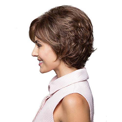 10 Polegadas Curto Ondulado Perucas Completas Estilo Neutro Cabelo Cabelo Moda Feminina