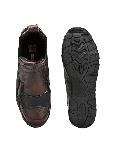 Image of Eego Italy Genuine leather anti skid steel toe safety chelsea boots