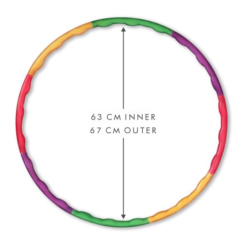 Image of Kids Happy Hoops Junior Hula Hoop for Kids (Age 4+), 8 Detachable Pieces for Adjustable Size, Exercise & Play Ring for Boys & Girls, Portable & Easy to Assemble, Ideal for Fitness & Outdoor