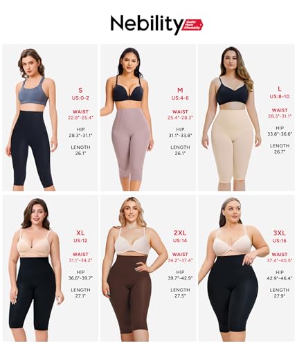 Image of Nebility Compression Leggings for Women Seamless Shapewear Butt Lifting Panties Waist Trainer Tummy Control Thigh Body Shaper